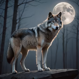Wolf Under the Moonlight Wolf Under the Moonlight