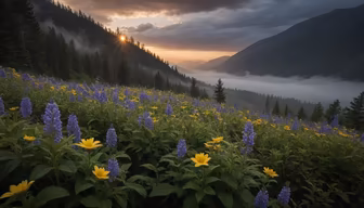 Mountain Meadow Sunrise