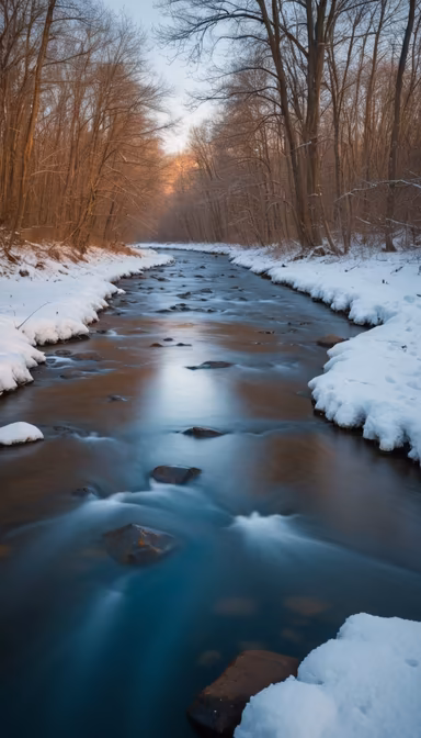 Winter River Flow