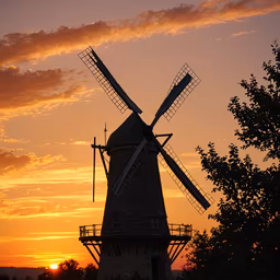 Sunset at the Windmill