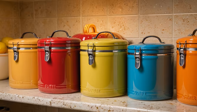 Colorful Kitchen Storage