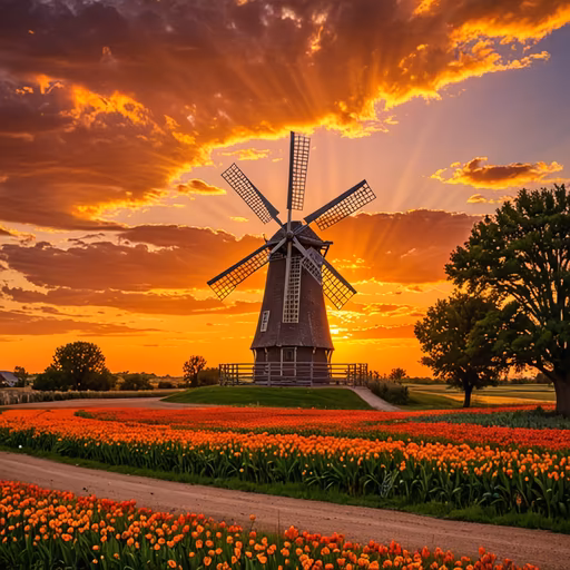 Golden Hour at the Windmill
