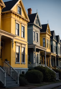 Colorful Victorian Row