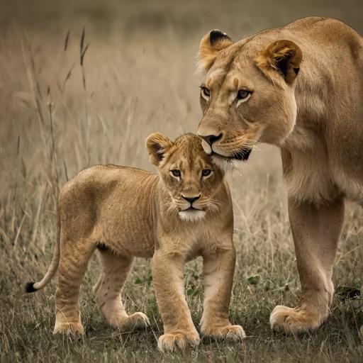 Lioness and Cub