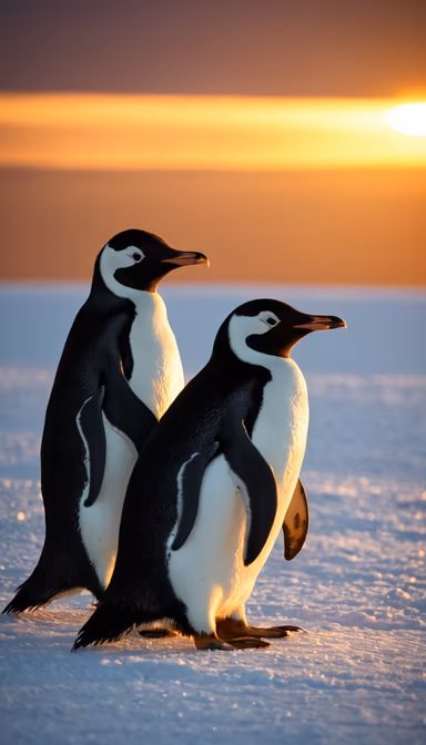 Penguin Sunset Penguin Sunset