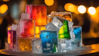 Colorful Ice Cubes Colorful Ice Cubes