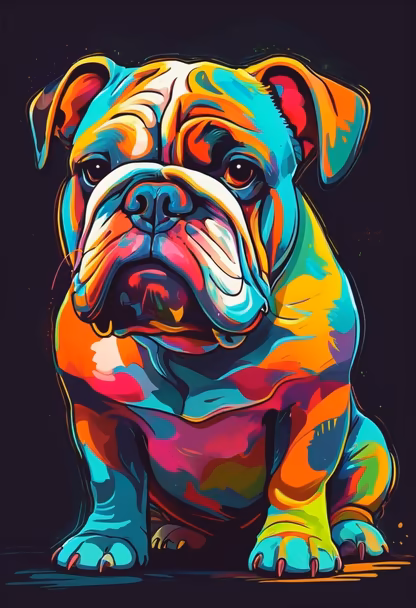 Colorful Bulldog