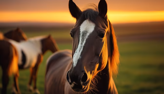 Golden Hour Horses