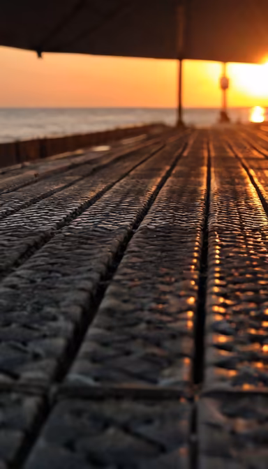 Golden Hour at the Pier Golden Hour at the Pier
