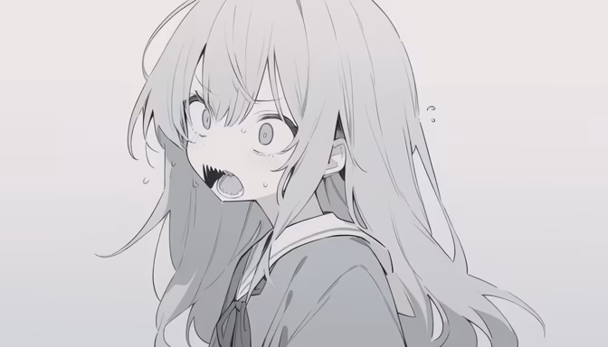 Shocked Anime Girl