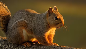 Squirrel in Golden Light Squirrel in Golden Light