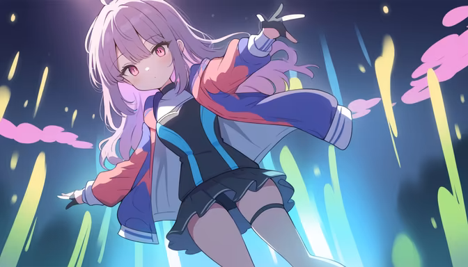 Anime Girl in Action