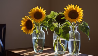 Sunflowers in Glass