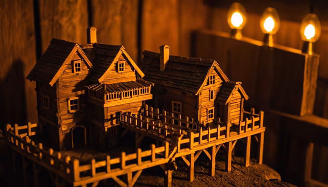 Miniature Wooden Village