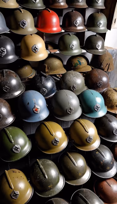 Vintage Firefighter Helmets