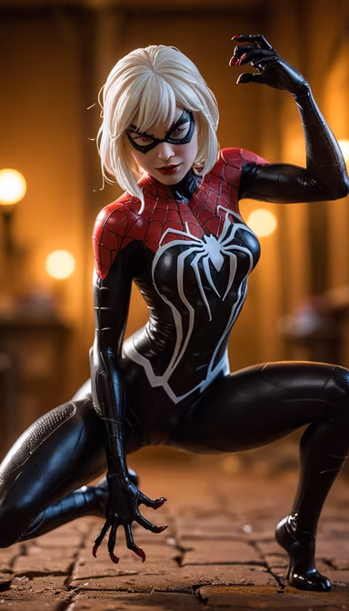 Spider-Woman Ready to Pounce Spider-Woman Ready to Pounce