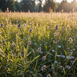 Lavender Field at Sunset