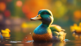Duck on the water