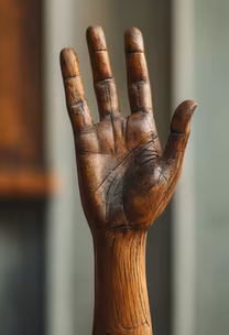 Wooden Hand Sculpture