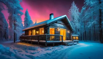 Winter Cabin Retreat Winter Cabin Retreat