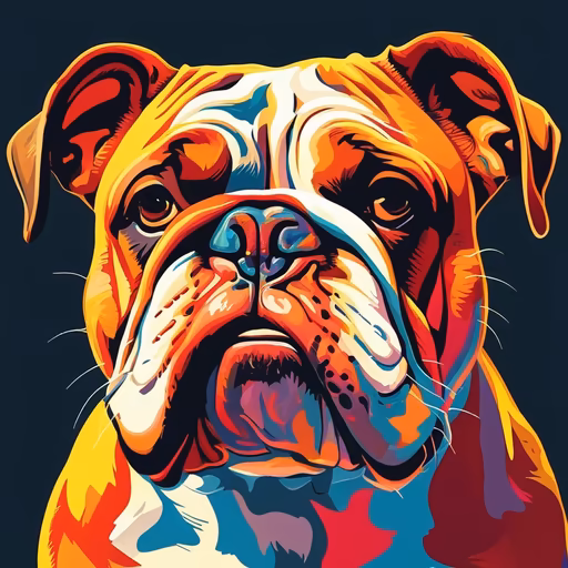 Colorful Bulldog