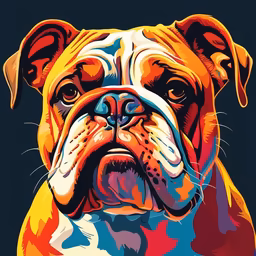 Colorful Bulldog