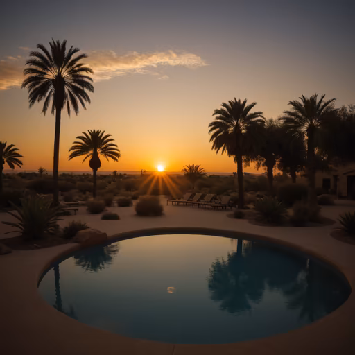 Desert Oasis Sunset