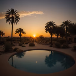 Desert Oasis Sunset Desert Oasis Sunset