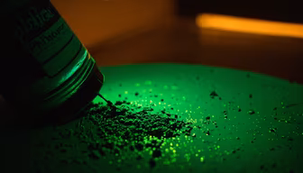 Green Powder Spill Green Powder Spill