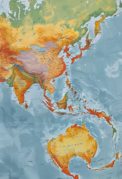 Asia and Australia