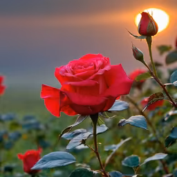 Rose at Sunset