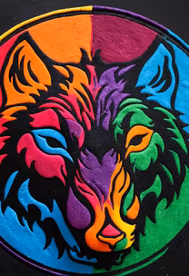 Colorful Wolf Colorful Wolf