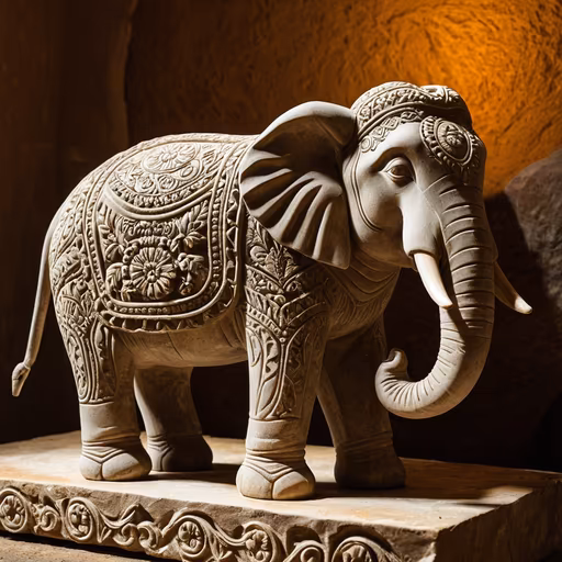 Majestic Elephant Sculpture