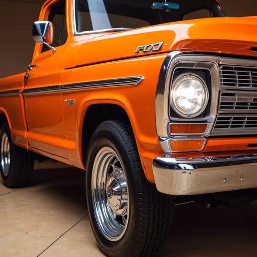 Vintage Orange Truck