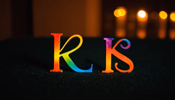 Rainbow Initials
