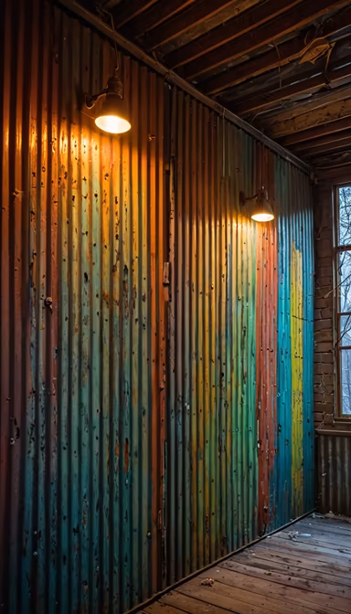 Colorful Corrugated Wall