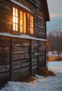 Winter Cabin Glow Winter Cabin Glow