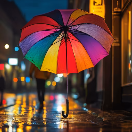 Rainy Night Rainbow