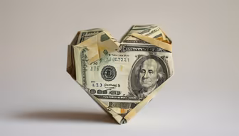Money Origami Heart Money Origami Heart