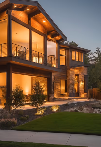 Modern Home at Dusk Modern Home at Dusk
