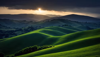 Rolling Hills at Sunset Rolling Hills at Sunset