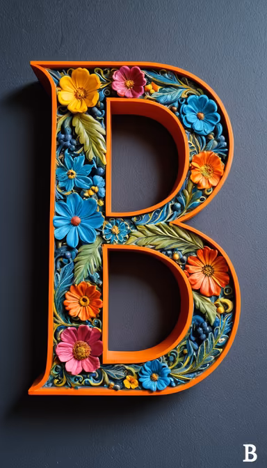 Letter B in Bloom Letter B in Bloom