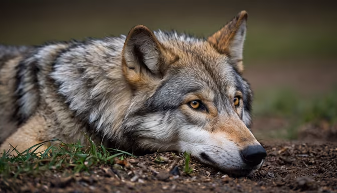 Resting Wolf