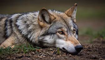 Resting Wolf