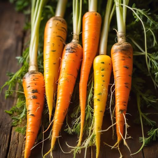 Freshly Harvested Carrots