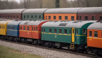 Colorful Train Cars