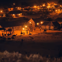 Night in the Village Night in the Village