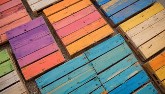 Colorful Pallet Art Colorful Pallet Art