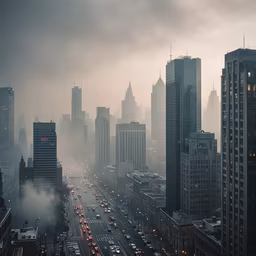 Cityscape in the Mist