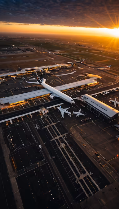Airport at Sunset Airport at Sunset